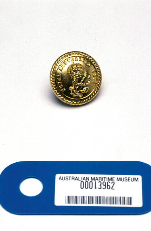 Royal Australian Navy button, WWI period