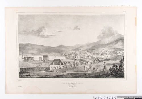 Vue d'Hobart Town, pris de l'est, Ile Van Diemen