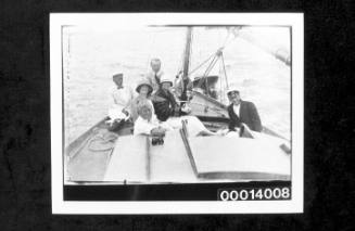 Cockpit view of UTIEKAH II under sail, Sydney Harbour