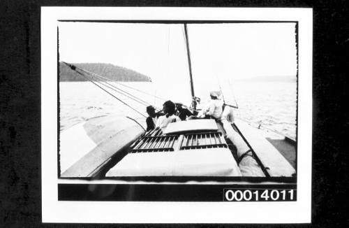 UTIEKAH II and crew under sail, Sydney Harbour