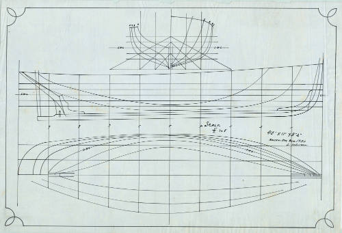 Lines plan of a 40ft motor vessel