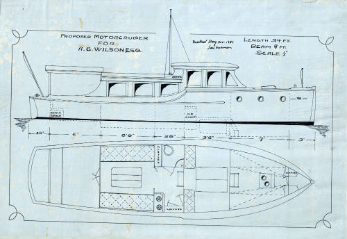 General arrangement plan of bridge deck cruiser IOLANTHE