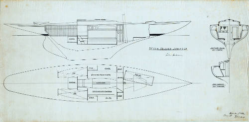 General arrangement plan of 75 square metre yacht KRYSSER