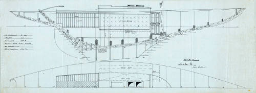 General arrangement plan of 50 square metre yacht KRYSSER