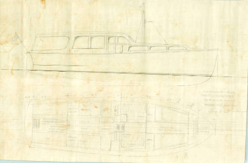 General arrangement plan of the motor cruiser MOONRAY