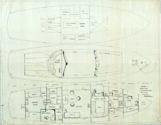 General arrangement plan of a proposed 60 foot motor sailer