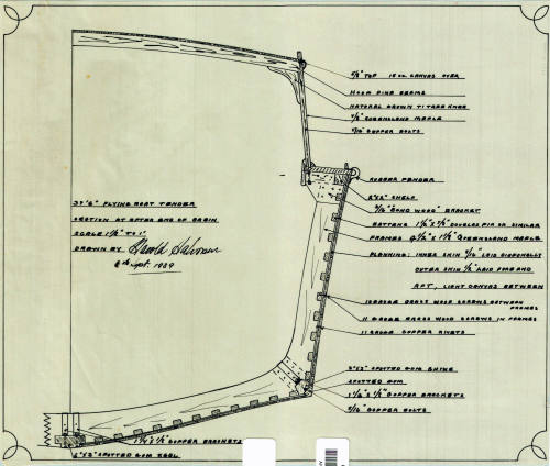 Construction section of a Flying Boat (seaplane) tender