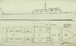 General arrangement plan of a Flying Boat (seaplane) tender