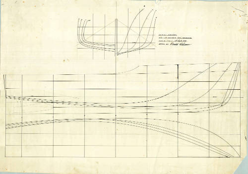 Lines plan of the motor cruiser HAWTHORN