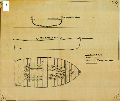 General arrangement plan of a 10 foot dinghy