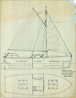General arrangement plan of a proposed 38 foot auxiliary cutter
