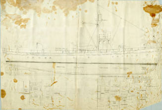 General arrangement plan of a proposed minesweeper and trawler