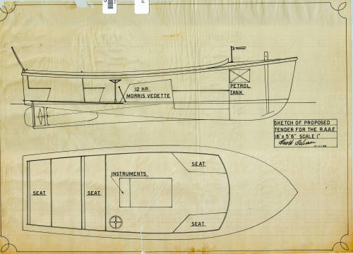General arrangement sketch of a proposed tender for the RAAF