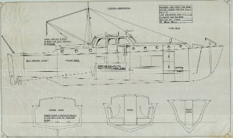 General arrangement plan of a proposed high speed rescue launch