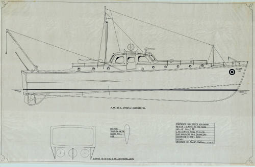 General arrangement plan of a proposed high speed sea-going rescue launch