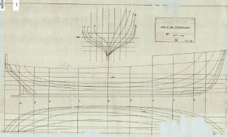 Lines plan of a 75 foot trawler vessel