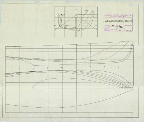 Lines plan of a standard 45 foot cruiser