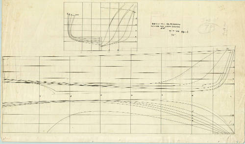 Lines plan of the twin screw motor cruiser SIROCCO