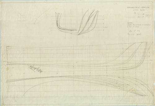 Lines plan of the motor cruiser KAITUNA