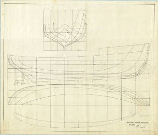 Lines plan of the seine trawler LFB3458