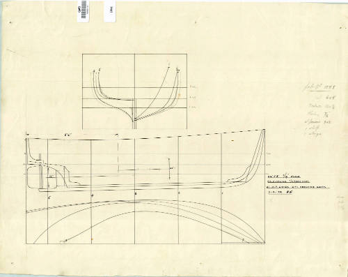 Lines plan of an island launch