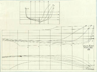 Lines plan for a 42 ft auxiliary vessel