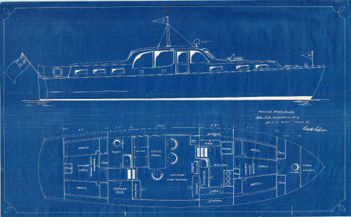 General arrangement plan of the motor cruiser VERA G