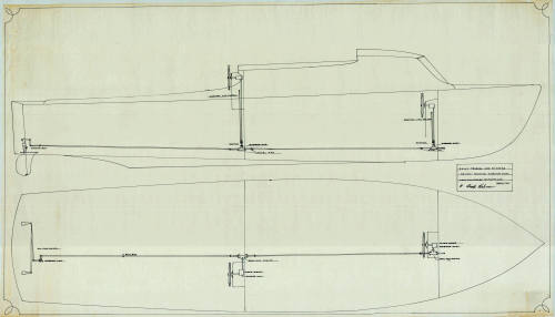 Steering arrangement plan of two seaplane tenders