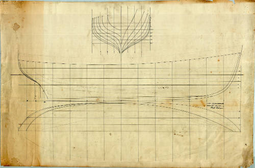 Lines plan of a 65 foot trawler