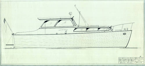 Cabin side design plan for a 32 foot express cruiser