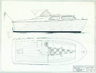 General arrangement plan of the sea skiff PRINCE PHILIP