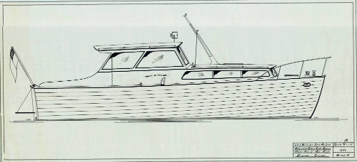 Alternate cabin side design of a 32 foot express cruiser