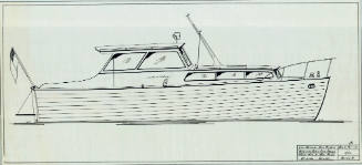 Alternate cabin side design of a 32 foot express cruiser