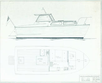 General arrangement plan of a 26 foot sea skiff