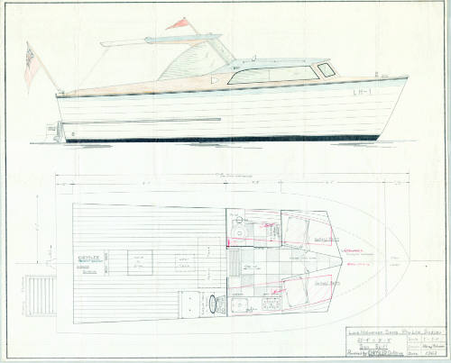 General arrangement plan of the sea skiff ARGONAUT