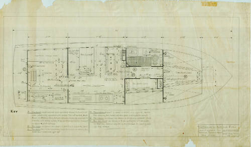 General arrangement plan of a Halvorsen Standard 36 foot Hire Cruiser