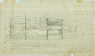 General arrangement plan of a Halvorsen Standard 36 foot Hire Cruiser