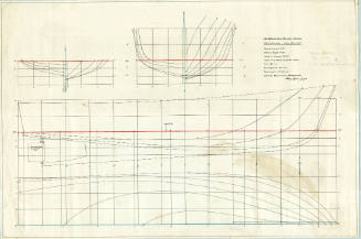 Lines plan of a 40 foot standard work boat hull