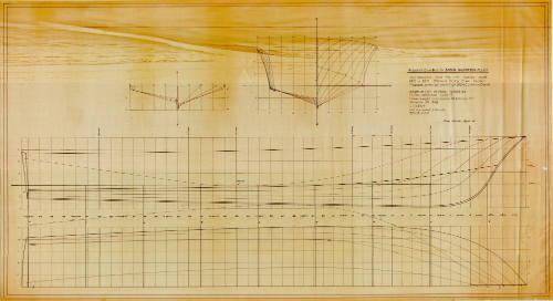 Lines plan of a proposed 85 foot crew boat