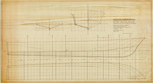 Lines plan of a proposed 85 foot crew boat