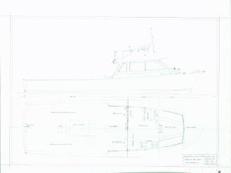 General arrangement plan of a 47 foot cray boat