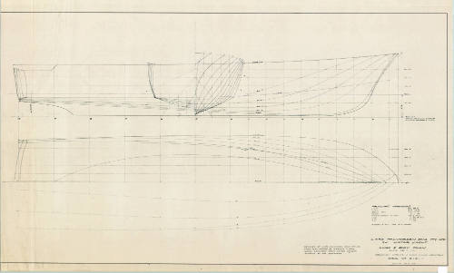 Lines plan of the motor cruiser EMMA