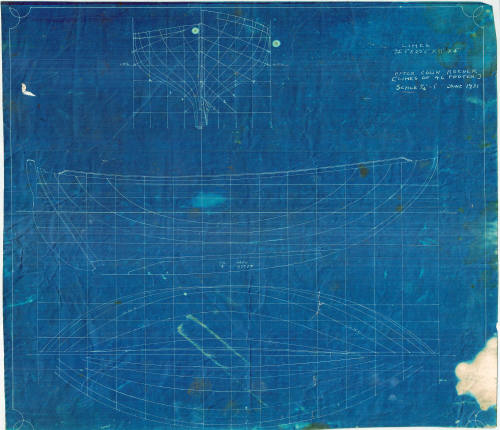 Lines plan of the Colin Archer-style vessel CHRISTINA