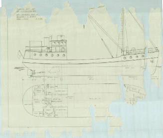 General arrangement plan of the cargo vessel DAVARA