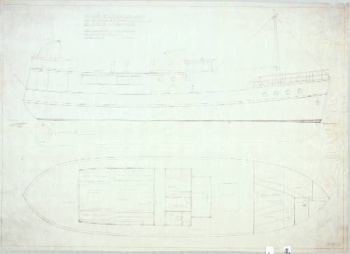 General arrangement plan of a 65 foot mission vessel