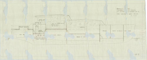 Sectional sketch for a proposed 60 ft day cruiser