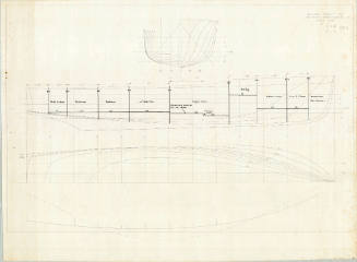 Lines plan of the tourist motor cruiser ISLAND GYPSY