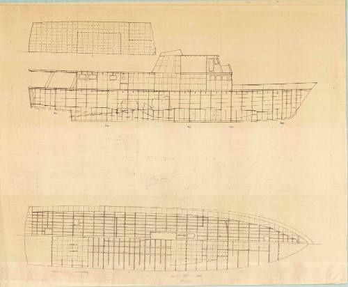 Unsigned plan concerning a rig and deck drawing