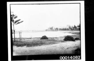 View of harbour at seaside town