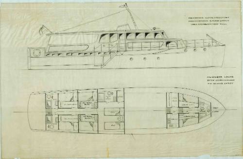 Boat plans concerning alterations to the ISLAND GYPSY